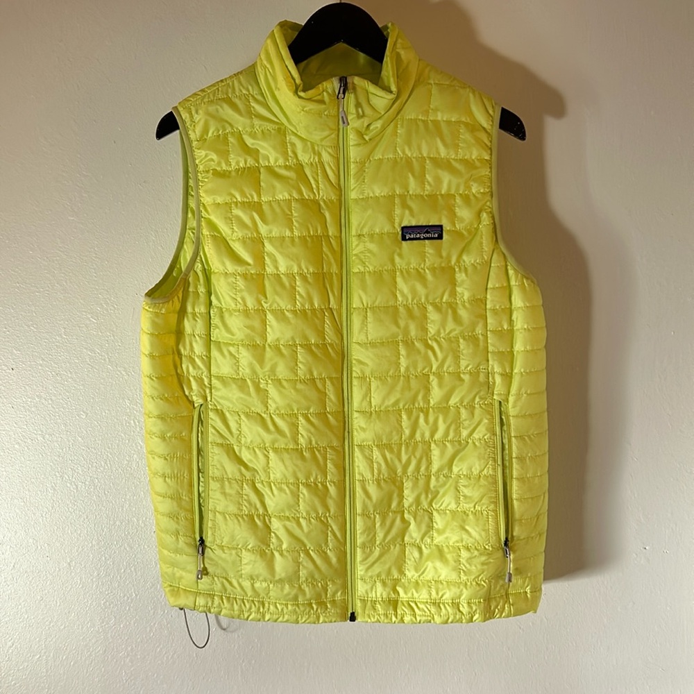 Patagonia Nano Puff Vest: Womans XL Primaloft Full Zip Quilted Puffer Vest